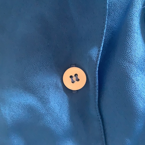 CHRISTIAN DIOR size 10 long sleeve Royal Blue blouse in Excellent condition - Picture 6 of 7